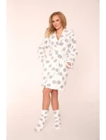 Dámský župan s velkými puntíky SOFT 323 Dámský župan s velkými puntíky SOFT 323