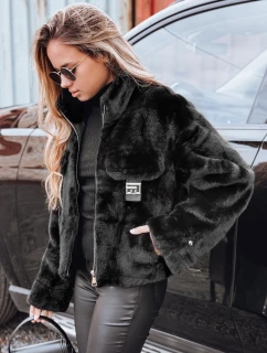 FashionStreet dámský krátký černý kožich TY5249