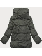 Krátká zimní bunda v army barvě s vysokým stojáčkem (5m729-136) Krátká zimní bunda v army barvě s vysokým stojáčkem (5m729-136)