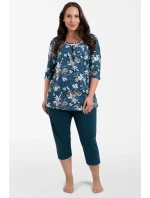 Italská móda Hariet r.3/4 sp.3/4 barva:sea/print