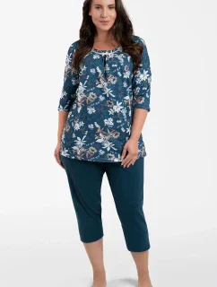 Italská móda Hariet r.3/4 sp.3/4 barva:sea/print