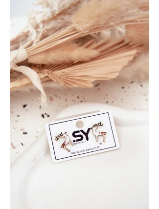 Náušnice Renifery ze chirurgické oceli