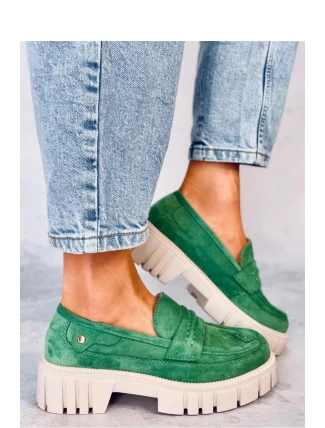 Dámské polobotky na vysoké platformě UK132P Zelená - Seastar Dámské polobotky na vysoké platformě UK132P Zelená - Seastar