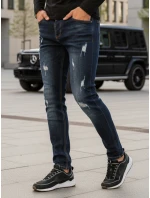 FashionStreet pánské tmavě modré kalhoty UX3810