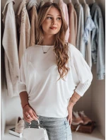 Dámská máslová halenka oversize s přívěskem LUZVIA ecru FashionStreet RY2771