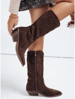Dámské semišové kovbojské boty hnědé FashionStreet ZY1160 Dámské semišové kovbojské boty hnědé FashionStreet ZY1160