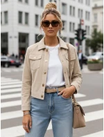 FashionStreet dámská semišová béžová bunda TY5574