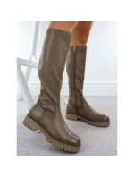 Dámské boty na platformě khaki Potocki 25-12729