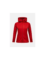 Dámská mikina PEAK PERFORMANCE W Rider Essentials Midlayer Zip Hood, červená Dámská mikina PEAK PERFORMANCE W Rider Essentials Midlayer Zip Hood, červená