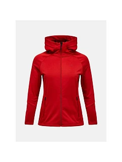 Dámská mikina PEAK PERFORMANCE W Rider Essentials Midlayer Zip Hood, červená