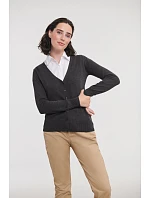 Russell Athletic 715F Dámský pletený cardigan s výstřihem do V 11.715F charcoal marl Russell Athletic 715F Dámský pletený cardigan s výstřihem do V 11.715F charcoal marl