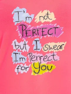 Dokonalá růžová halenka s neonovým potiskem