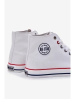 Pánské Textilní Tenisky Big Star NN174305 HI-POLY SYSTEM Bílé Pánské Textilní Tenisky Big Star NN174305 HI-POLY SYSTEM Bílé