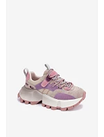 Kožené semišové dámské tenisky GOE TT2N4026 fialové