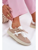 Nízké Dámské Sportovní Boty Béžové Zelevelis