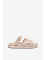 Dámské Gumové Klapky S Páskem Béžové Tavirae