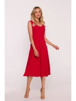 S424 Šaty Fit & flare - červené S424 Šaty Fit & flare - červené