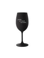 PROTOŽE BÝT PEKAŘ NENÍ PRDEL - černá sklenice na víno 350 ml PROTOŽE BÝT PEKAŘ NENÍ PRDEL - černá sklenice na víno 350 ml