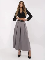 Dámská dlouhá sukně MI SD 88653.89 Šedá - FPrice Dámská dlouhá sukně MI SD 88653.89 Šedá - FPrice