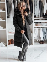 Dámská zimní bunda s kožešinou TREVERSE černá FashionStreet TY4498
