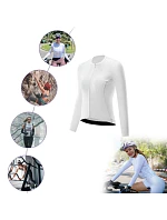 Dámský cyklistický dres Rockbros 15210006004 TVI s dlouhým rukávem, velikost M – bílý Dámský cyklistický dres Rockbros 15210006004 TVI s dlouhým rukávem, velikost M – bílý