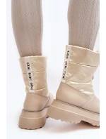Dámské sněhové boty s tlustou podrážkou GOE MM2N4079 Bežové