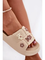 Pěnové Pantofle S Kolíčky Béžové Redienna Pěnové Pantofle S Kolíčky Béžové Redienna