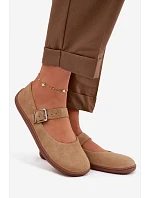 Baleríny Barefoot z přírodního semiše Zazoo 316 béžové