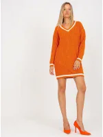 Dámský svetr LC SW 8023  tmavě oranžový