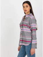 Dámská košile LK KS 509165.06X bílá a růžová - FPrice