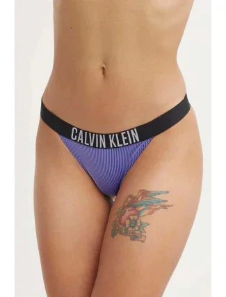 Dámské plavkové kalhotky KW0KW02611 C86 modré - Calvin Klein