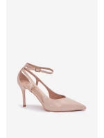 Dámské lakované lodičky z eko kůže LE151P Béžová - Seastar Dámské lakované lodičky z eko kůže LE151P Béžová - Seastar