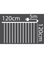 VÁNOČNÍ STROMEK SVĚTLA VENKOVNÍ / VNITŘNÍ SVĚTELNÝ ZÁVĚS 144 VEDL 120X120CM S DÁLKOVÝM OVLÁDÁNÍM TEPLÁ BÍLÁ