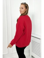 Bavlněná souprava, zateplená mikina + legíny červený Bavlněná souprava, zateplená mikina + legíny červený