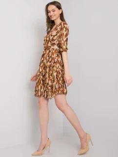 Šaty DHJ SK 11332.67P světle hnědé