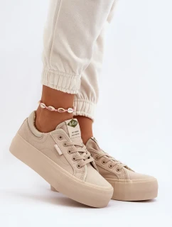 Dámské Tenisky na platformě Lee Cooper Béžová