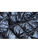 Tmavě modrá dámská vypasovaná zimní bunda (2M-028)