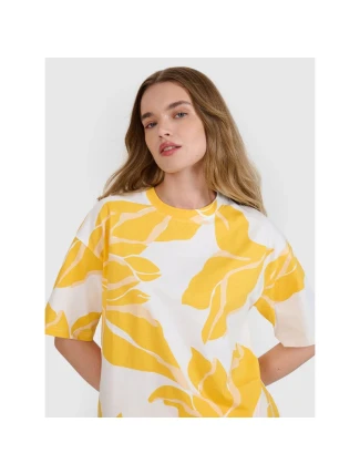 Dámské tričko oversize s potiskem 4F 4FRSS25TTSHF2692-90A Dámské tričko oversize s potiskem 4F 4FRSS25TTSHF2692-90A