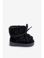 Teplé Botky Sněžníky Dětské Uzavírací Černé Asija Teplé Botky Sněžníky Dětské Uzavírací Černé Asija