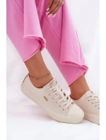 Dámské plátěné tenisky Big Star – béžové