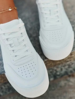 Dámské nízké tenisky z ECO kůže Big Star – bílé