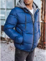 Pánská prošívaná zimní bunda modrá FashionStreet TX3827