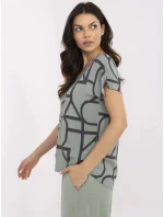 Halenka D73771M11171D khaki barva Halenka D73771M11171D khaki barva