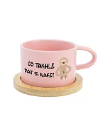 CO TAKHLE DÁT SI KAFE? - růžový hrníček makronka 200 ml