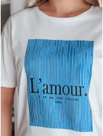 Dámské bílé tričko LAMOUR FashionStreet RY2587