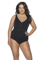 Dámské jednodílné plavky 48 black plus - AVA