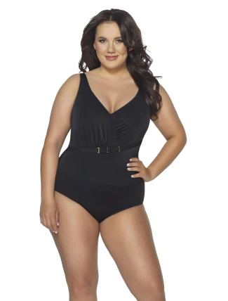 Dámské jednodílné plavky 48 black plus - AVA