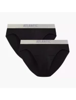 Pánské slipy 2 pack 013 black - Atlantic