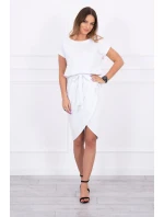 Šaty s obálkou dole bílé Šaty s obálkou dole bílé
