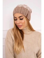 Milano fleecová čepice K203 ecru melange+dark beige Milano fleecová čepice K203 ecru melange+dark beige
